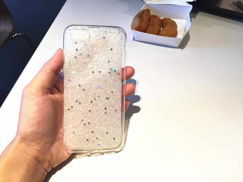 滴胶闪粉星星 苹果7手机壳iPhone7/6/6s/plus硅胶套全包透明软壳