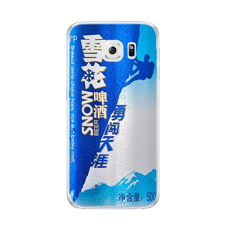 个性创意雪花啤酒趣味三星s5/s6/s6edge+/s7/s7edge手机壳保护套