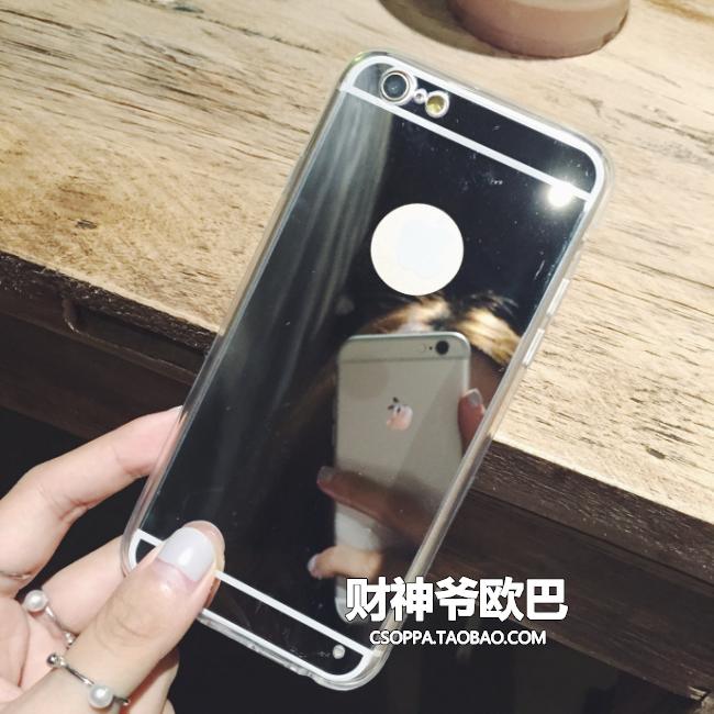 韩国街拍iphone6/Plus苹果6s镜面手机壳 欧美风全包边潮流外壳5s