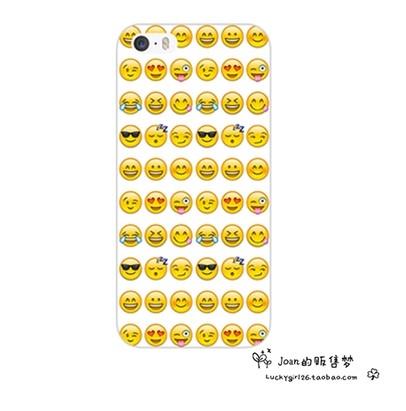 可爱emoji表情搞怪手机壳苹果5s小米红米note三星S4iphone6s plus