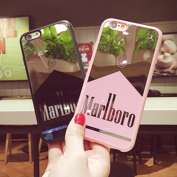 MARLBORO镜面壳苹果iphone6/6plus 6手机壳5s保护套4.7硅胶软壳