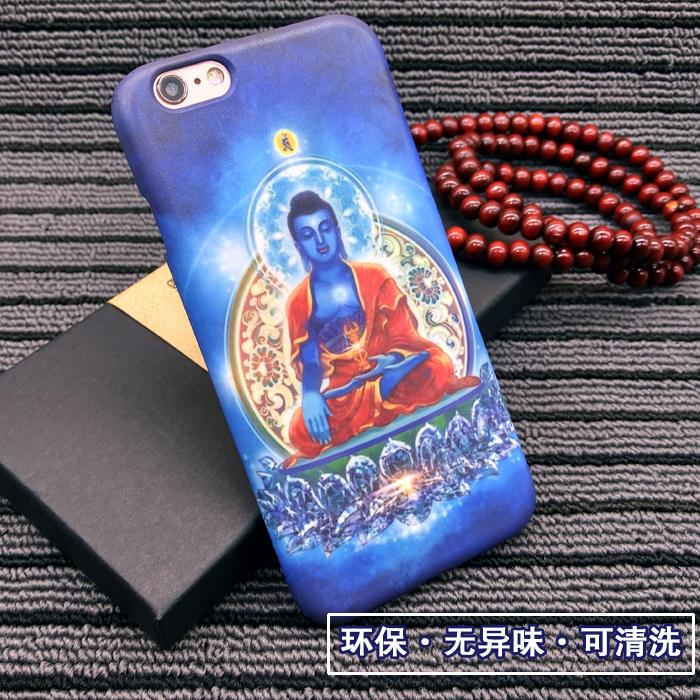 苹果6plus 手机壳中国风唐卡大日如来佛教三星A8磨砂防摔保护套硬