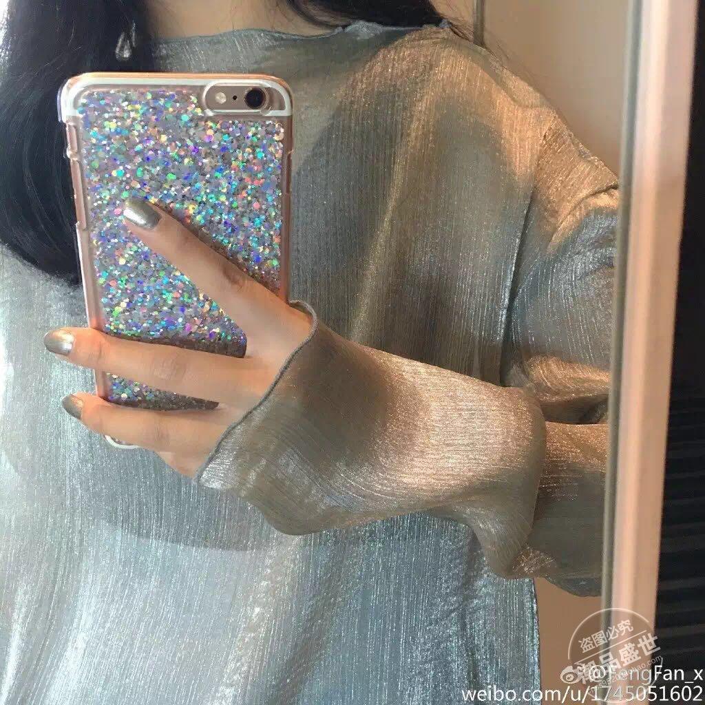 网红同款亮片iphone6/7手机壳闪粉苹果七硅胶防摔6plus挂绳女新款